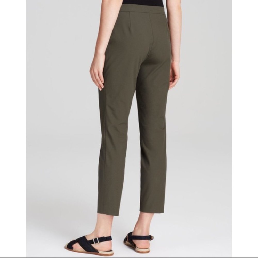 Theory Bisma Approach High Rise Crop Pant Green 4